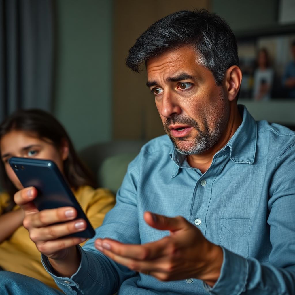 Person receiving a suspicious phone call